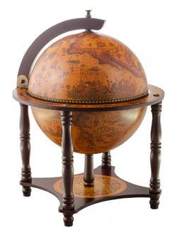 JG33006R Глобус-бар настольный, сфера 33 см, PTOLEMAEUS
