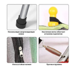 Батут комнатный красно-зелен 140см, до 40кг, 3+