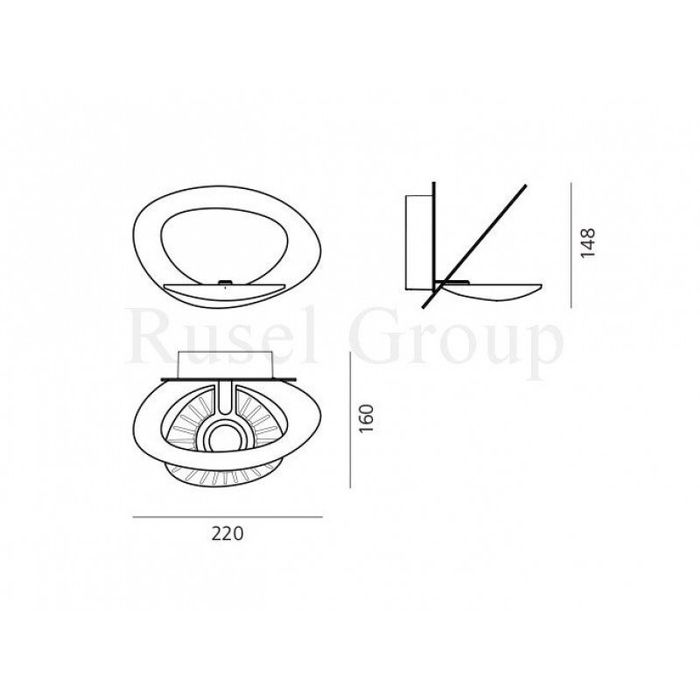 Настенный светильник  Artemide Pirce micro parete