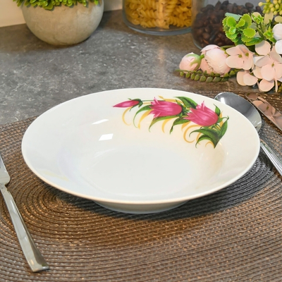 Тарелка 200мм глубокая форма Идиллия Колокольчики