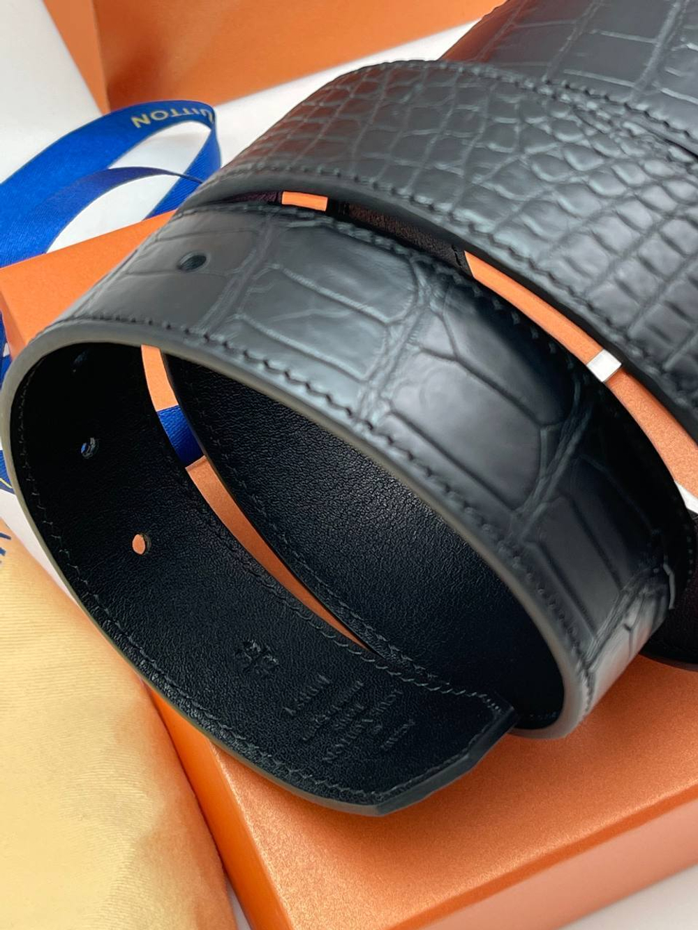 Ремень Hermes из кожи крокодила, арт. 485245005