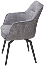 Стул М-City DISAUR Ренли (Renly) поворотный на 180 градусов, 7525-180 Серый, Велюр, Черный