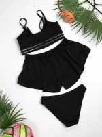 купальник раздельный 3 в 1 с шортами спортивный Adidas