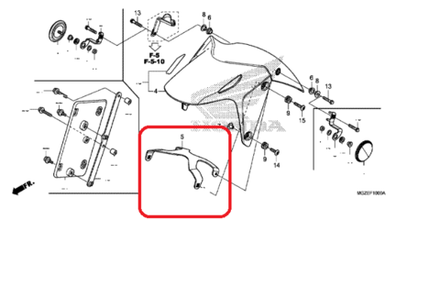 61102-MGZ-J00. BRACE, FR. FENDER