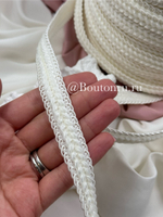 Тесьма плетеная "Косичка" белая (молочная)