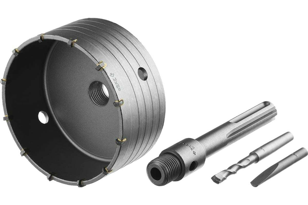 Коронка с державкой по бетону ЗУБР Профессионал 125 мм, SDS-Max 2918-125
