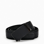 Ремень мужской, натуральная кожа, пряжка автомат, чёрный