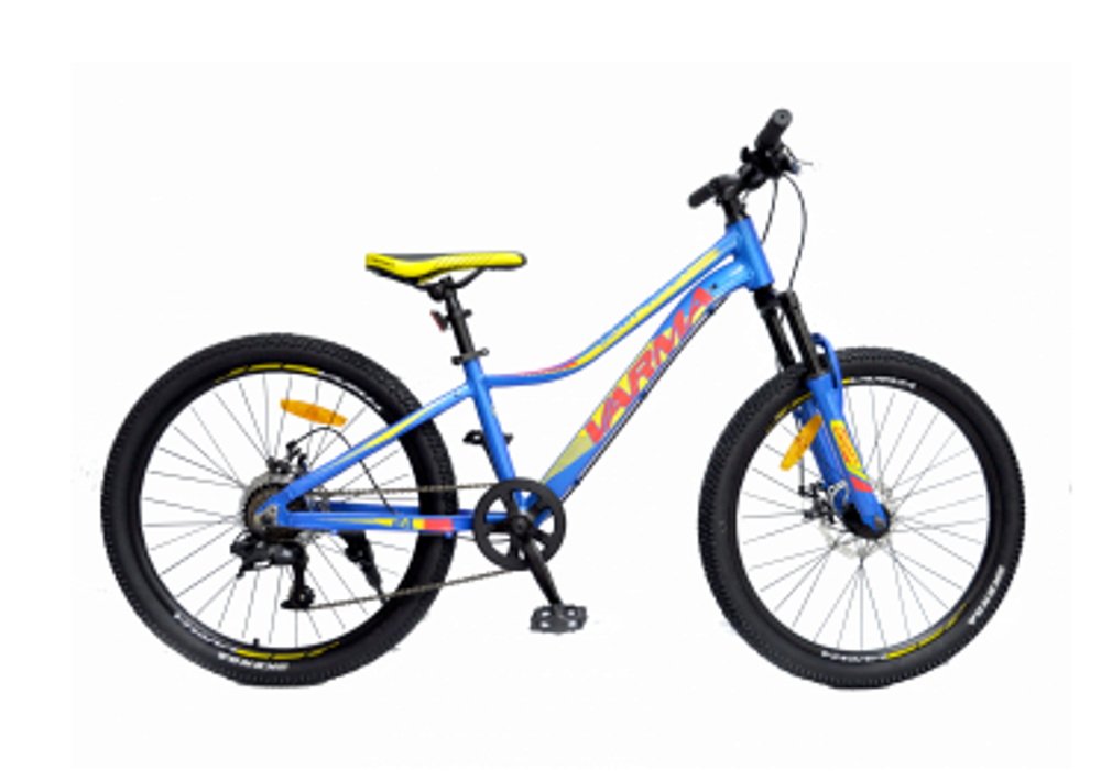 Велосипед 24" Varma BENIT 460DA, р.12 синий-жёлтый,7ск ал.