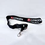 CITROEN (чёрный) Люкс / Брелок, шнурок для ключей на шею CITROEN (Ситроен), ланъярд, крафт, чёрный (1 шт)