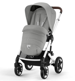 Прогулочная коляска Cybex Talos S Lux SLV Stone Grey с дождевиком