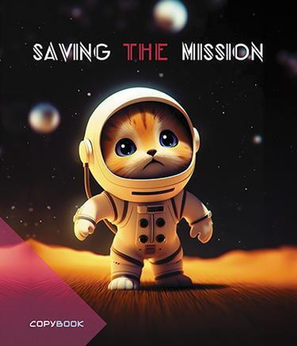 Тетрадь 40 л., клетка "Лунный котенок" (Апплика)