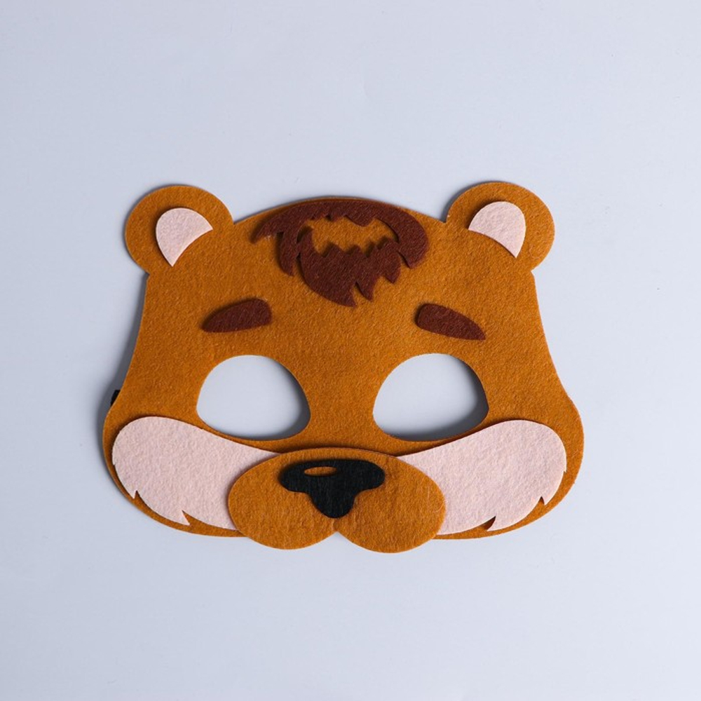 Маска карнавальная Медведь фетр