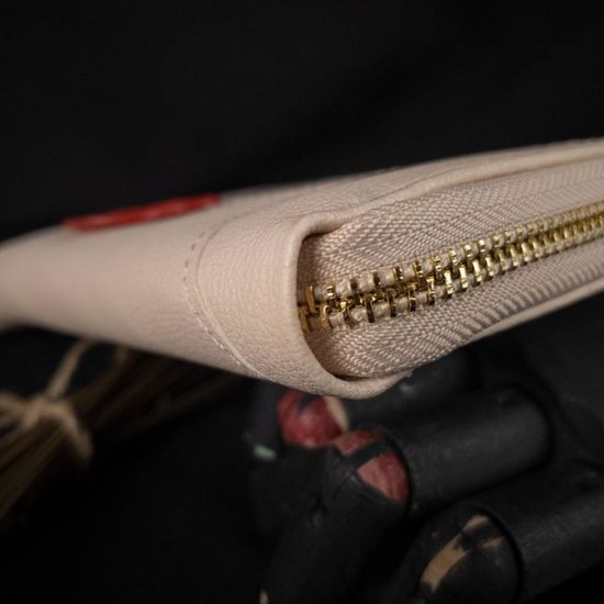 Большой кошелек Гарри Поттер с гербом и печатью Хогвартс, р-р 19х10,5х2,5см (слоновая кость)