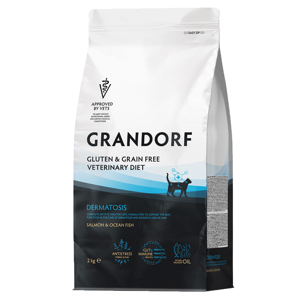 GRANDORF VETDIET Dermatosis Fish - ВЕТДИЕТА для кошек для кошек с заболеваниями кожи.
