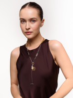 Колье "Coin helmsman pearl" Bicolor