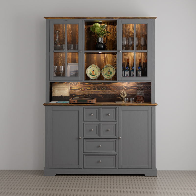 Буфет деревянный с 4 дверями Lakeview 155х41х202 см, из массива сосны