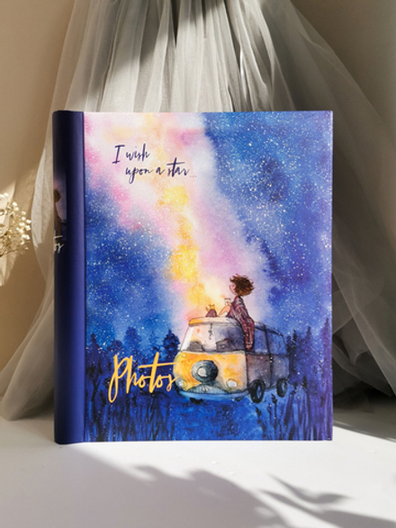 Фотоальбом на 10 магнитных листов 23х28 см, внутр. спираль cosmo sketch Млечный путь