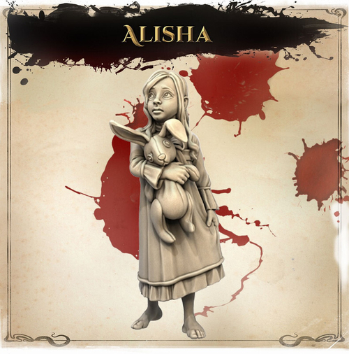 Девочка с кроликом Человек миниатюра для dnd, днд, pathfinder, фентези, Настольная игра, НРИ, Варгейм, РПГ