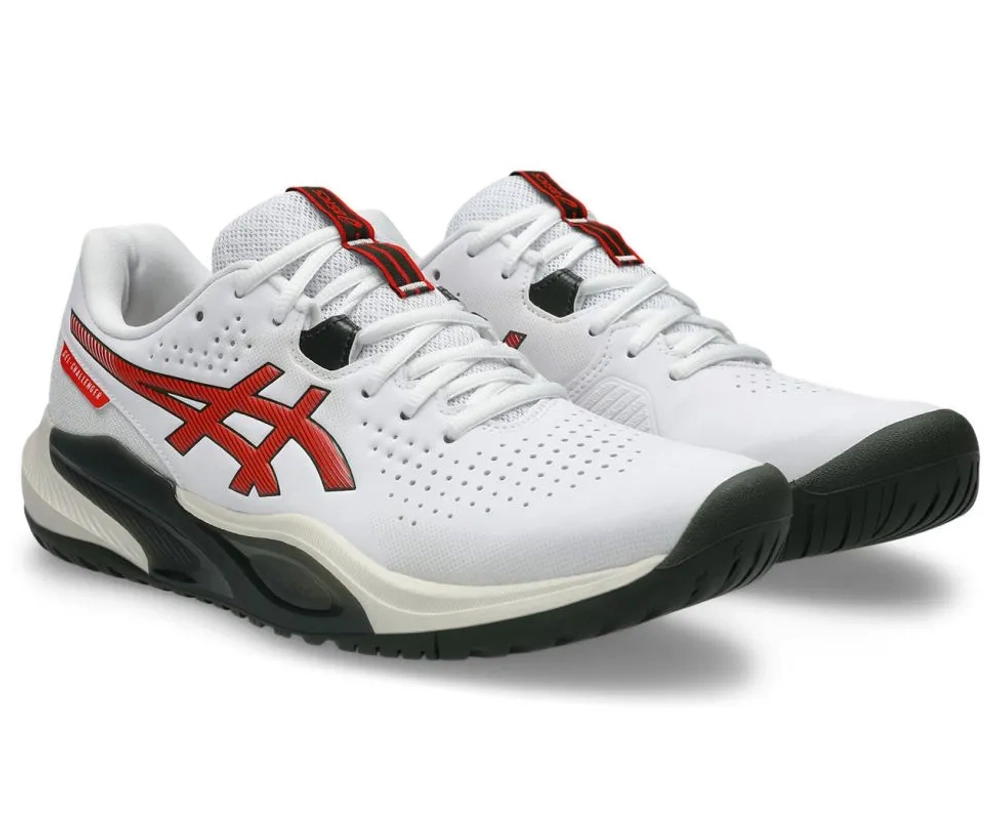 Мужские кроссовки теннисные Asics Gel-Challenger 15 - white/cherry tomato