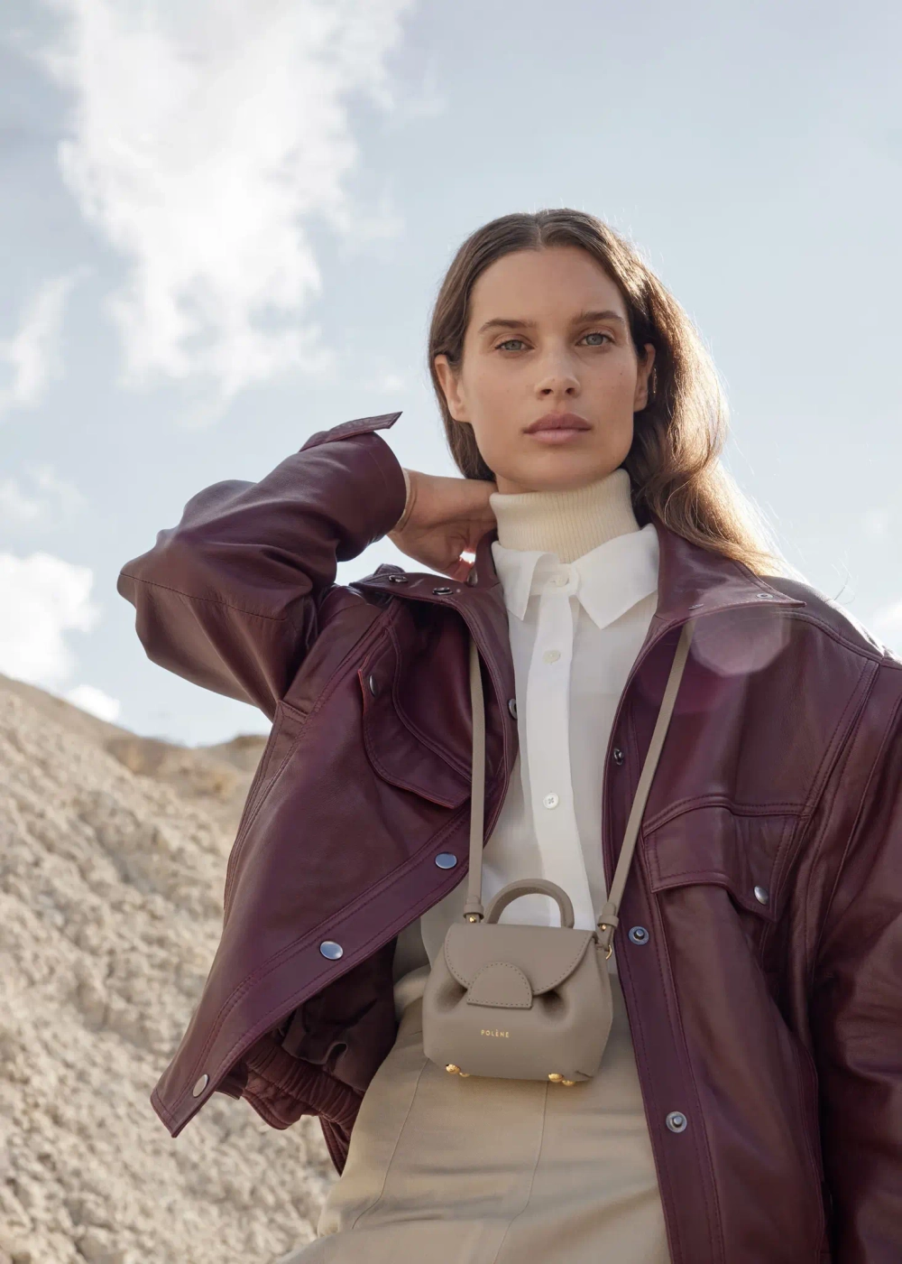 POLENE СУМКА NUMERO UN MICRO, ТЕМНО-СЕРЫЙ