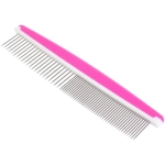 Расческа - пуходёрка комбинированная для животных «ЛАПУСИКИ», цвет розовый, 17*3,5см (блистер)