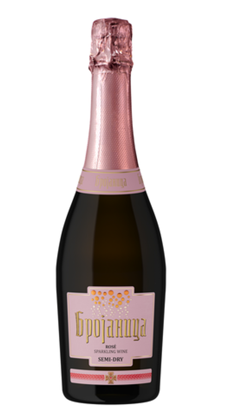 Вино игристое Брояница п/сух роз 0,75 12% Минский завод игристых вин Беларусь