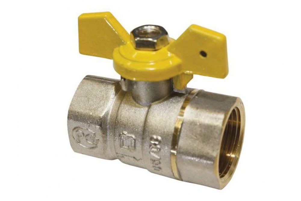Кран шар лат 1/2&quot; ду15мм б г/г газ