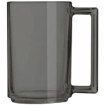 Кружка стеклянная 320мл «Фитнес» сияющий графит P9321