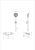 Смеситель для душа с термостатом WONZON & WOGHAND INN 6, Черный матовый  (WW-B2029-A-MB)