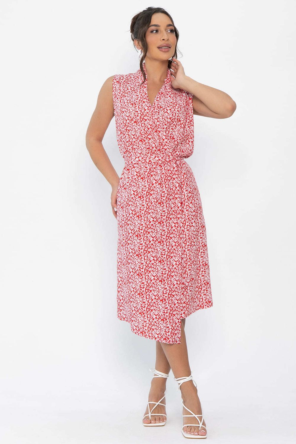 Платье Хьюми (красно-белое) П13935-35М LT Collection