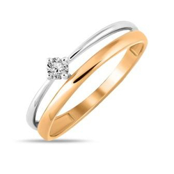 Кольцо из золота с фианитами