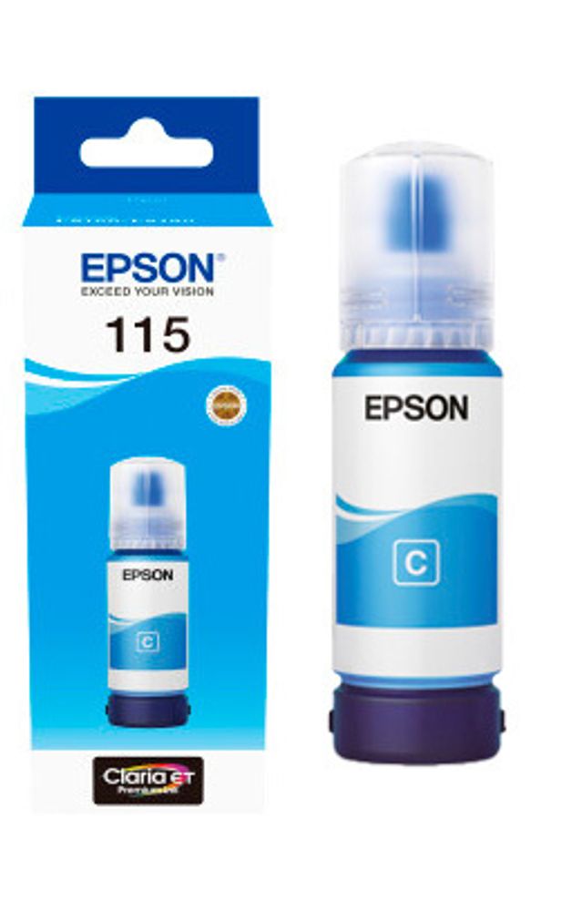 Контейнер с чернилами Epson EcoTank 115 (C13T07D24A) для L8160/8180 голубой