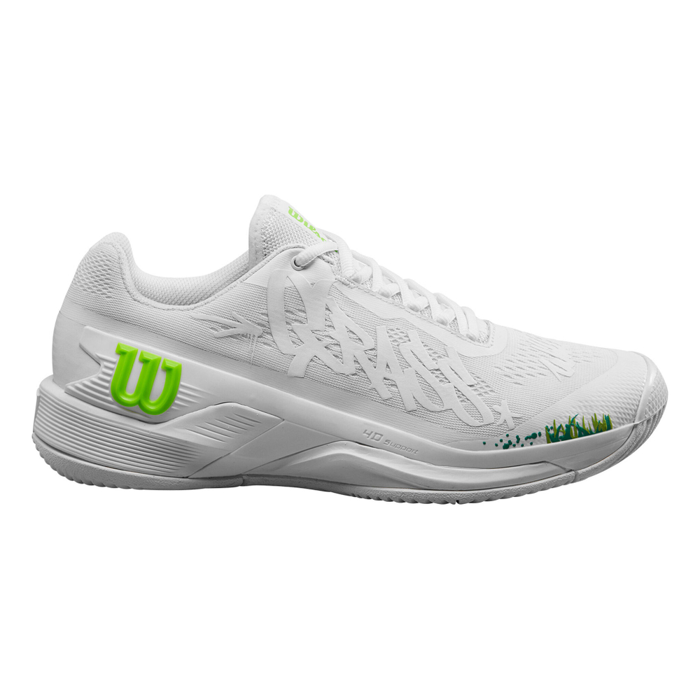 Мужские теннисные кроссовки Wilson Rush Pro 4.0 Hope Men - White, Neon Green