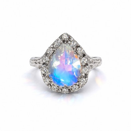 Кольцо Moonstone & Brilliant obsession — Pear