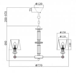 Подвесная люстра Maytoni Riverside MOD018PL-08CH
