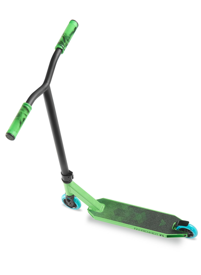 Самокат трюковый Fahrenheit F1 зеленый/голубой