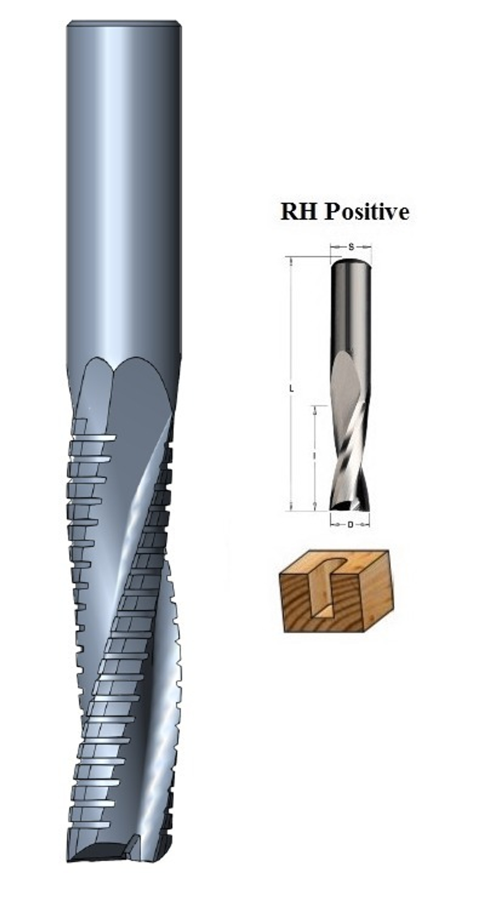 HM спиральная фреза D.10x32x80 Z=3 RH positive SÄGEDOKTOR