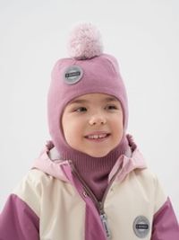 Шлем демисезонный из смесовой шерсти "Пудра"