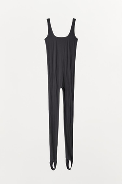 ZARA КОМБИНЕЗОН ИЗ СМЕСОВОГО ПОЛИАМИДА, ТЕМНО-СЕРЫЙ