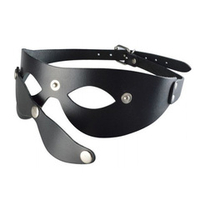Черная кожаная маска со съёмными шорами Новичок Sitabella BDSM Accessories 4226-1