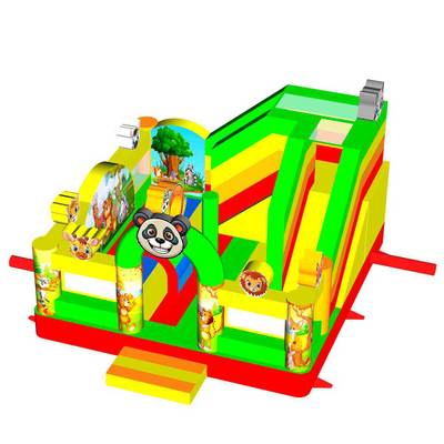 Коммерческий надувной батут «Добрые зверята» мульти, 5*5*3.5 м