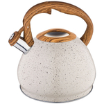 Чайник 3л со свистком, индукция, цвет мрамор айвори
