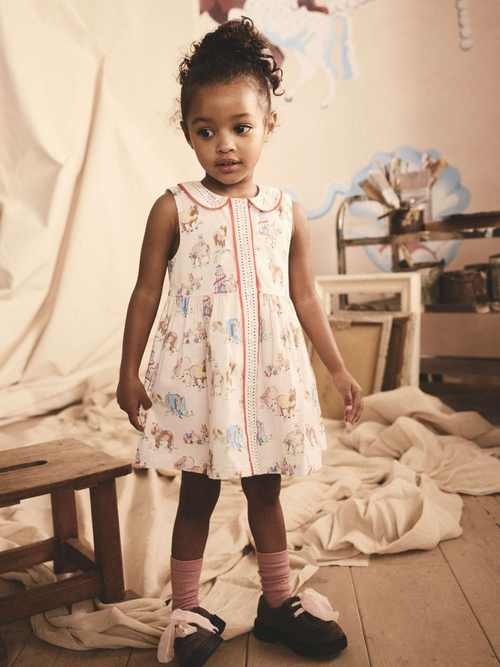 Сарафан летний для девочки Next E76-355, Кремовый