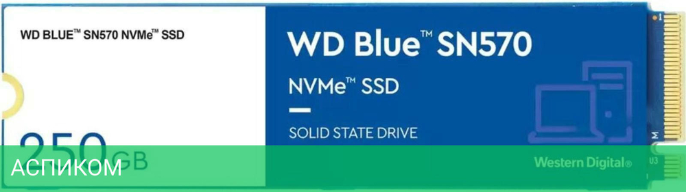 SSD диск WD Blue SN570 250GB (WDS250G3B0C)