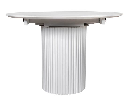 Стол DUBAI 110 (+32) белая керамика матовая / белая опора