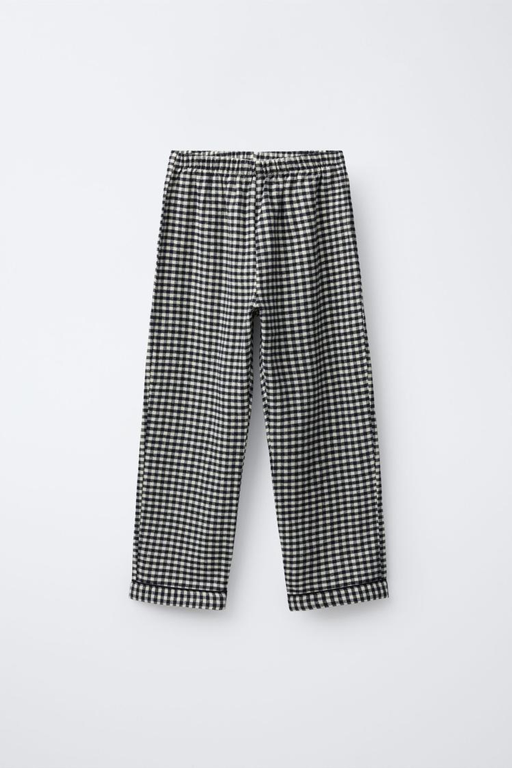 ZARA ПИЖАМА В КЛЕТКУ ВИШИ, ЧЕРНЫЙ/ЭКРЮ