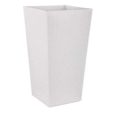 Кашпо напольное Ротанг (325х610мм) (белый) (комплект 5 шт)