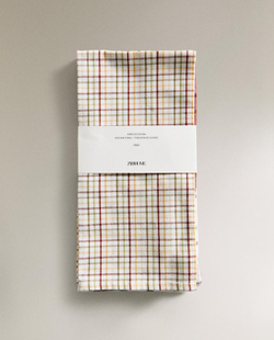 ZARA HOME НАБОР КУХОННЫХ ПОЛОТЕНЕЦ С ТКАНЫМ УЗОРОМ (НАБОР ИЗ 3 ШТ.), ЗЕЛЕНЫЙ