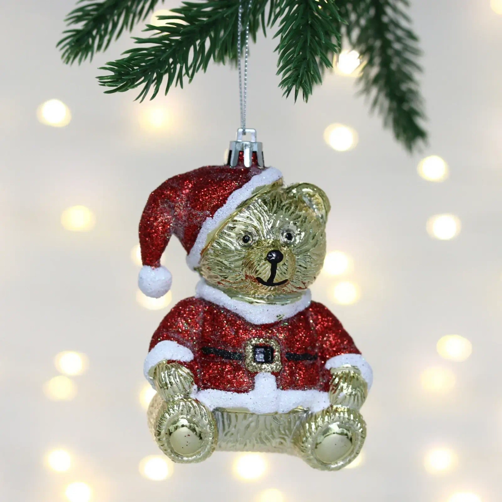 Елочная игрушка «Очаровательный мишка» 7*6*11 см, Шампань