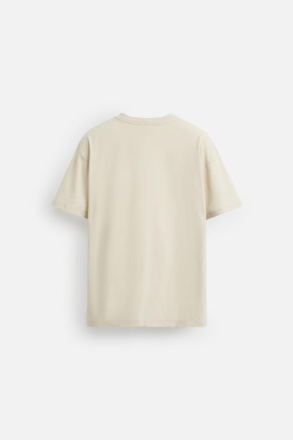 ZARA ФУТБОЛКА С КАРМАНОМ, БЕЖЕВЫЙ